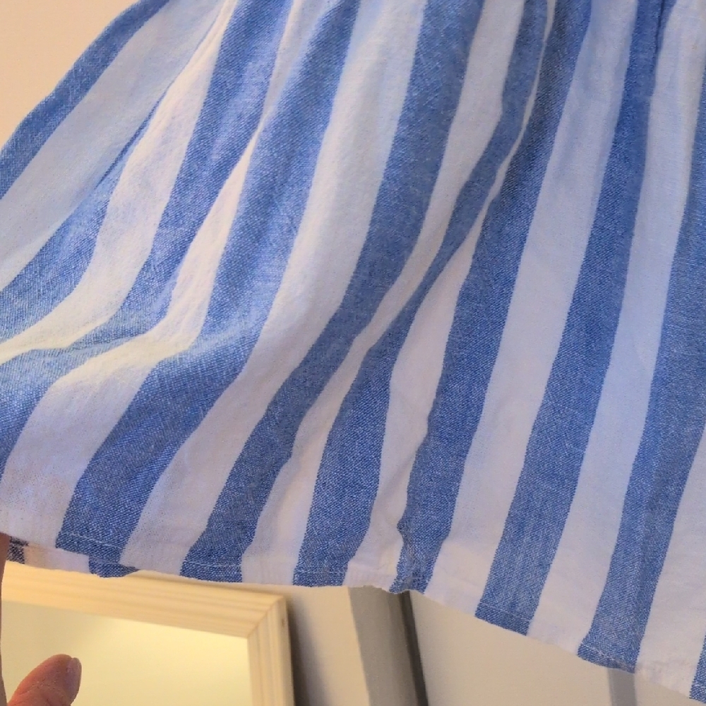 LOFT Blue and White Striped Summer Flowy Tank ( Linen And Viscose) - Picture 3 of 12